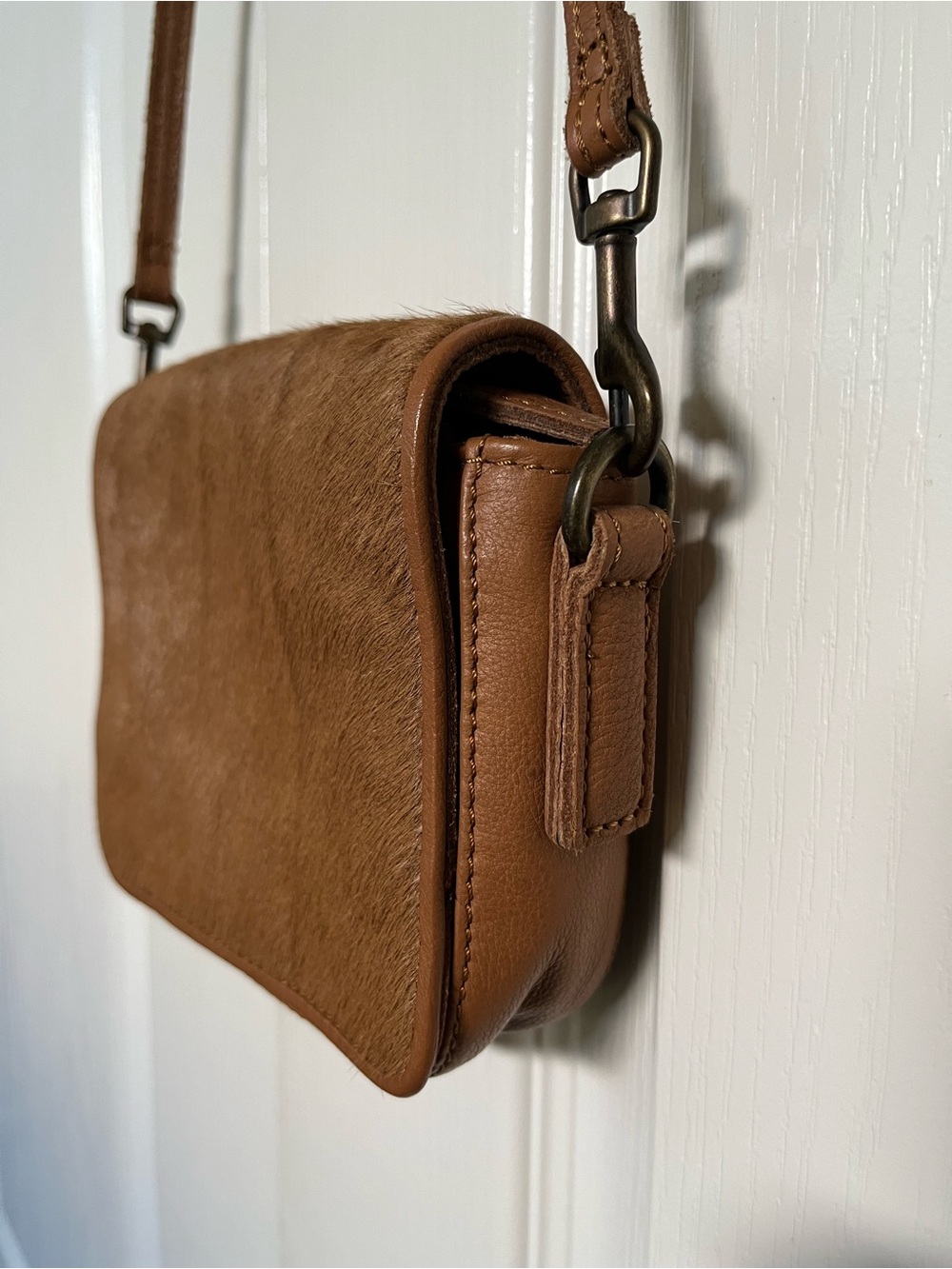 Liebeskind Tan Haircalf Crossbody Bag